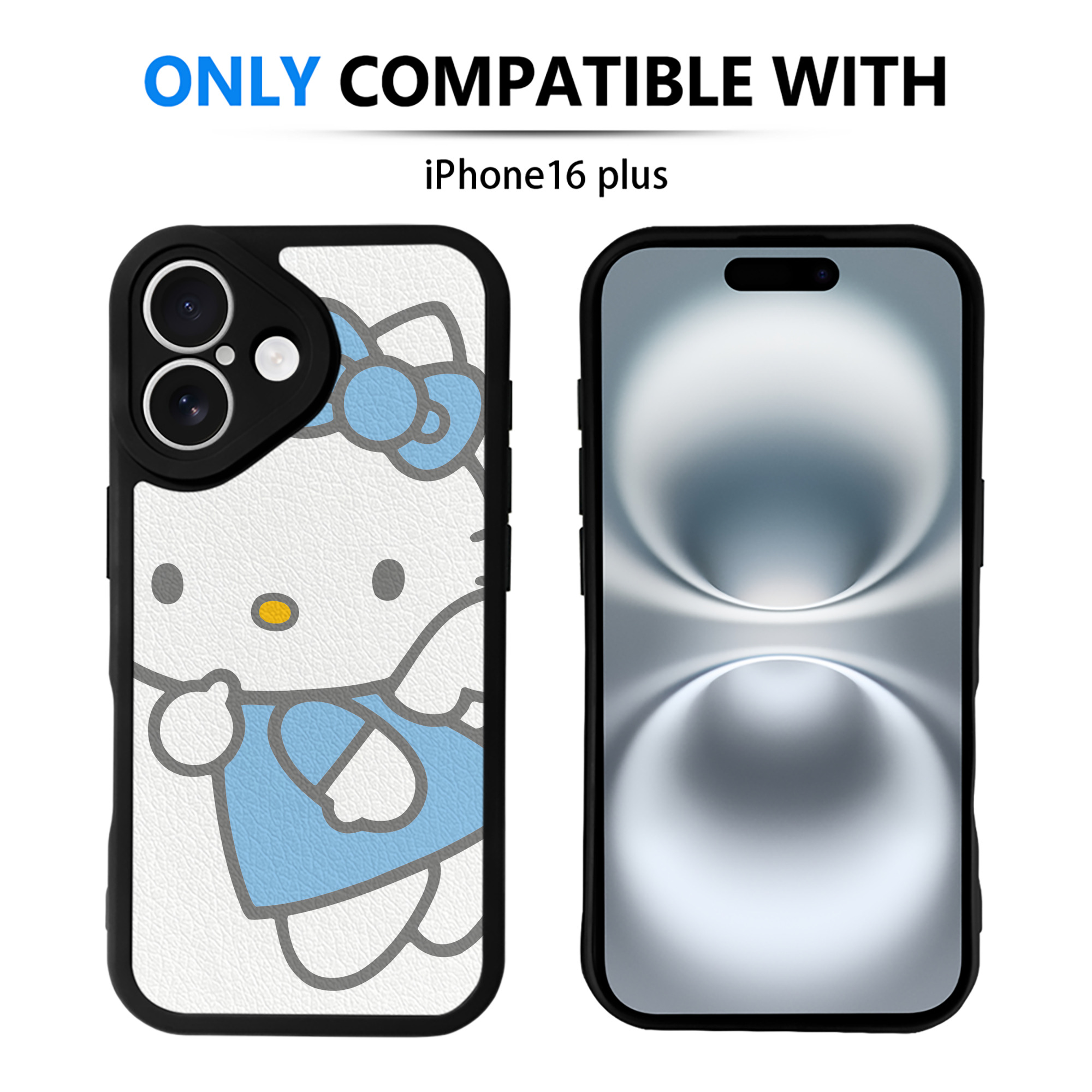 （画像用） Hello Kitty ハローキティ 【iPhone 16シリーズ対応】シリコンスマホケース（レザー調） 材質：シリコン